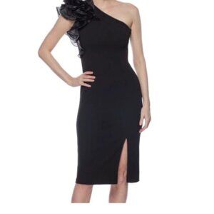 NWT! MARINA Dress ONLY $59! RETAIL $159! One Shoulder With Tulle Bow Sz 16W
